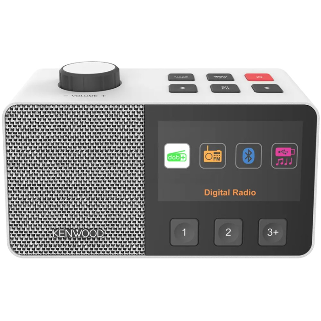 Kenwood CR-M70DAB-W senior radio, hvid