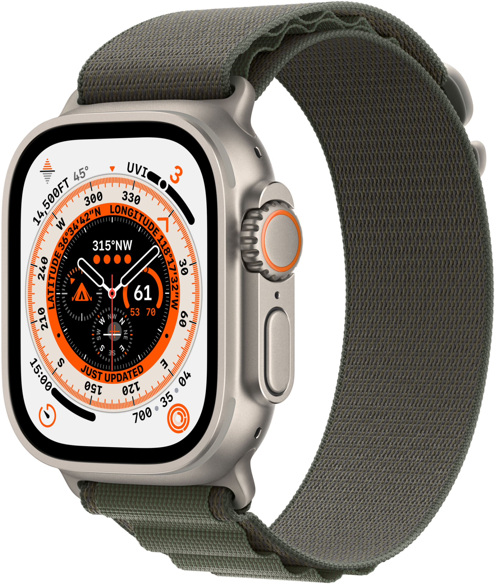 Apple Watch Ultra GPS + Cell 49mm Green Alpine Loop - Medium