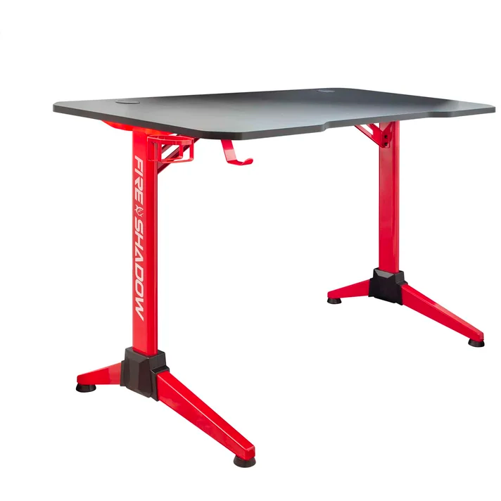 White Shark FIRE SHADOW gamingbord, sort/rød