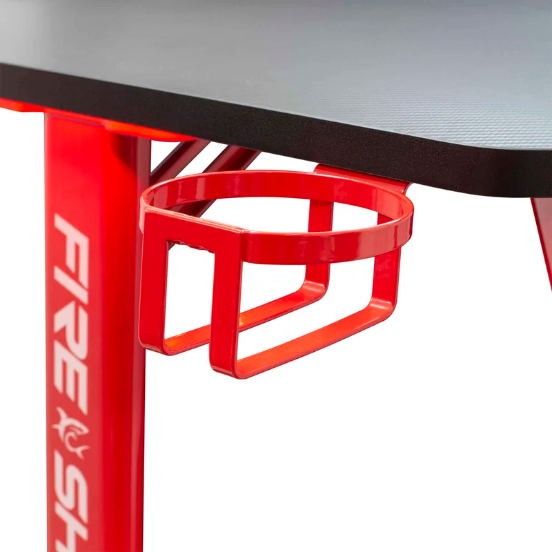 White Shark FIRE SHADOW gamingbord, sort/rød