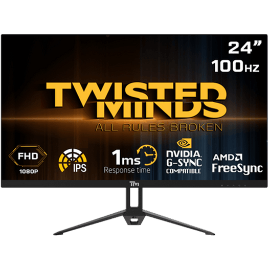 Twisted Minds Flat Gaming Monitor 24'' FHD - 100Hz, TM24FHD1
