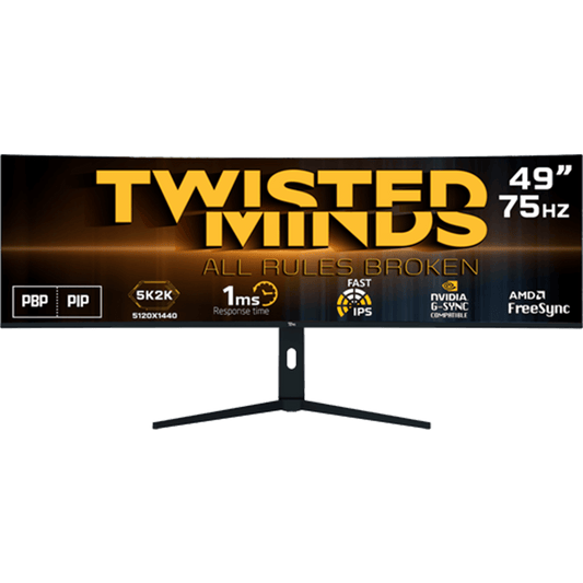 Twisted Minds Curve Gaming Monitor 49'' 5K/2K - 75Hz, TM492K