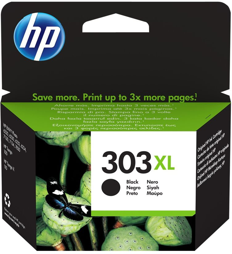 190780571101 HP 303XL Sort 600 sider - Blækpatron Computer & IT,Printere & Scannere,Blæk & toner 14600002294 T6N04AE
