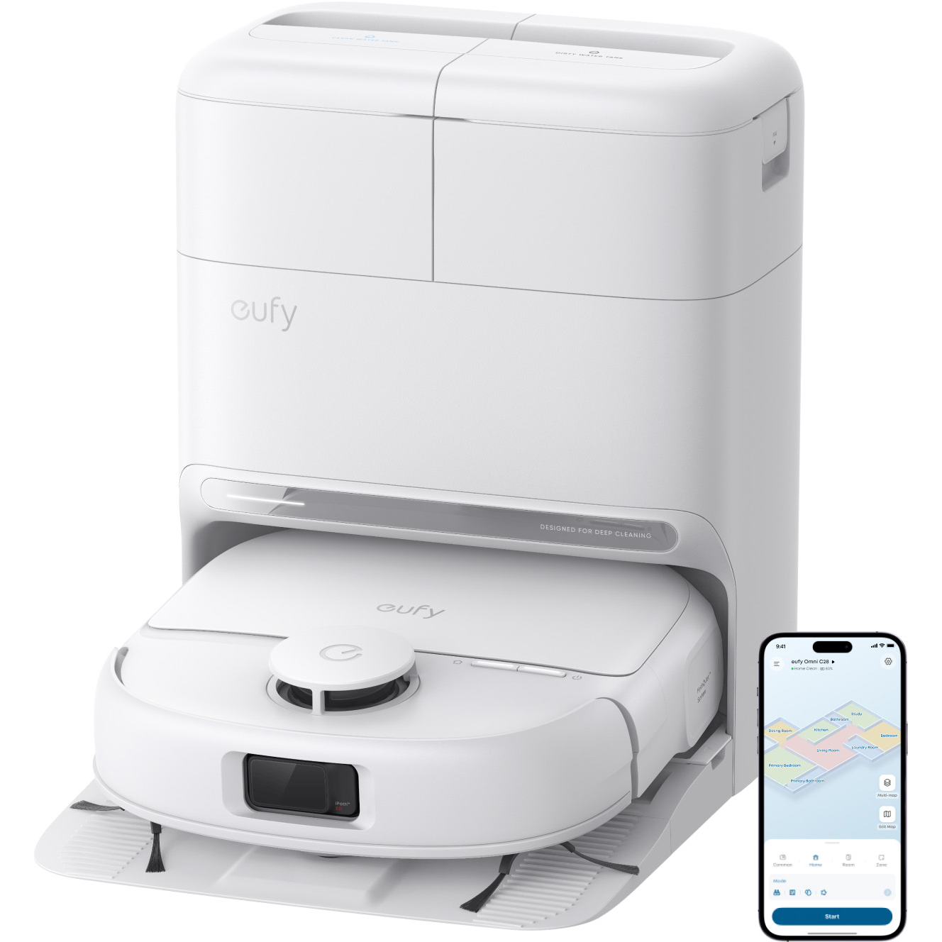 194644308889 Eufy Robot Vacuum Omni C28 robotstøvsuger hvid Hus & Have,Støvsugere,Robotstøvsugere 2190016284 T211A320