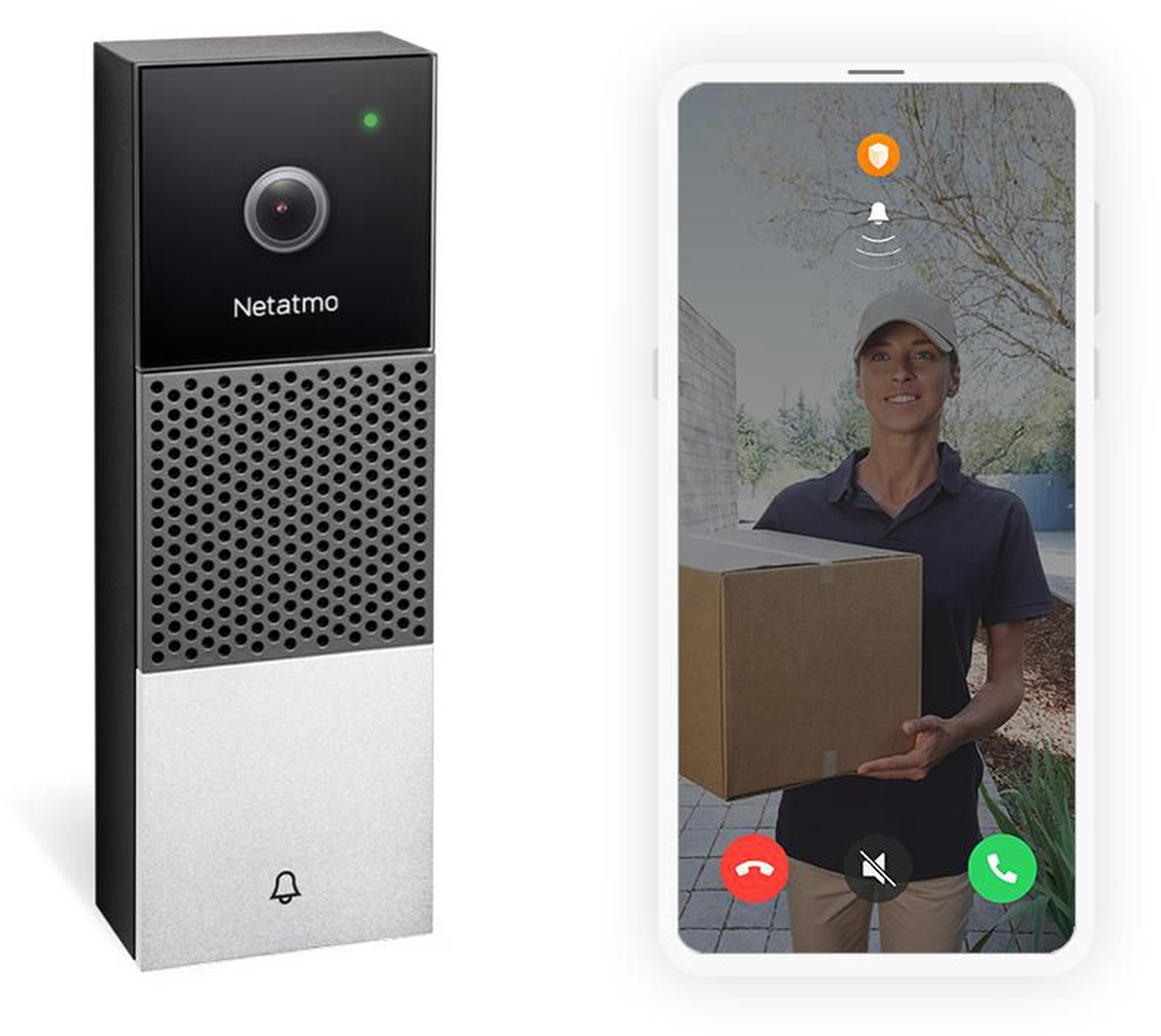 Netatmo Smart Video Doorbell EC, Speaker and Microp. 115380