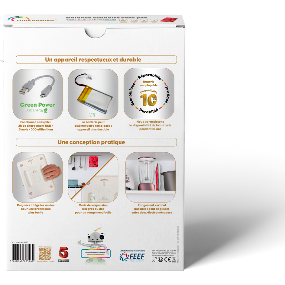 3760240787460 Little Balance Køkkenvægt hindbær, opladbar Husholdning,Køkkenudstyr,Køkkenvægte 19200002250 8546