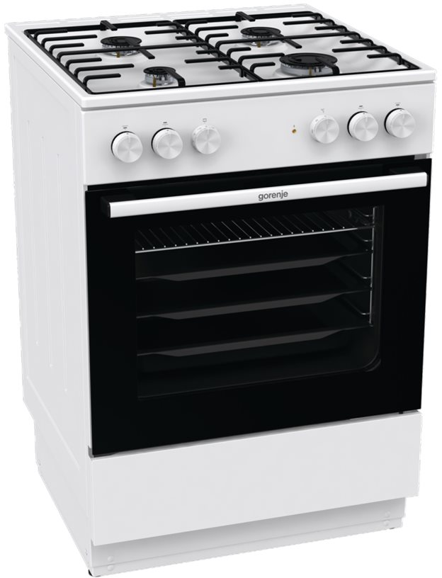 3838782648533 Gorenje GK6A60WH - Gaskomfur med el ovn Hvidevarer,Komfurer,Gaskomfurer 5500004440 GK6A60WH