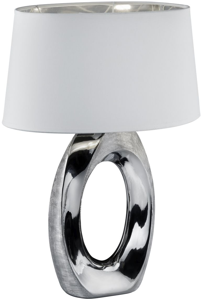 4017807377514 Reality Taba sølv/hvid - Bordlampe Lamper,Bordlamper,Bordlamper 78100001010 Taba sølv/hvid