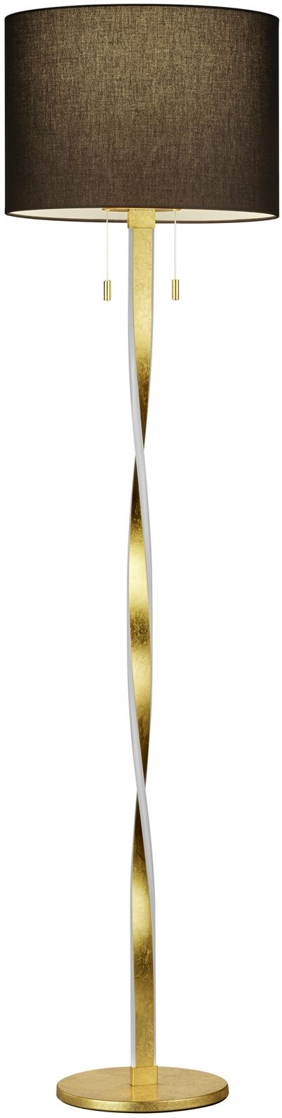 4017807380446 TRIO Nandor sort/guld - Gulvlampe Lamper,Gulvlamper,Gulvlamper 78100000640 Nandor sort/guld