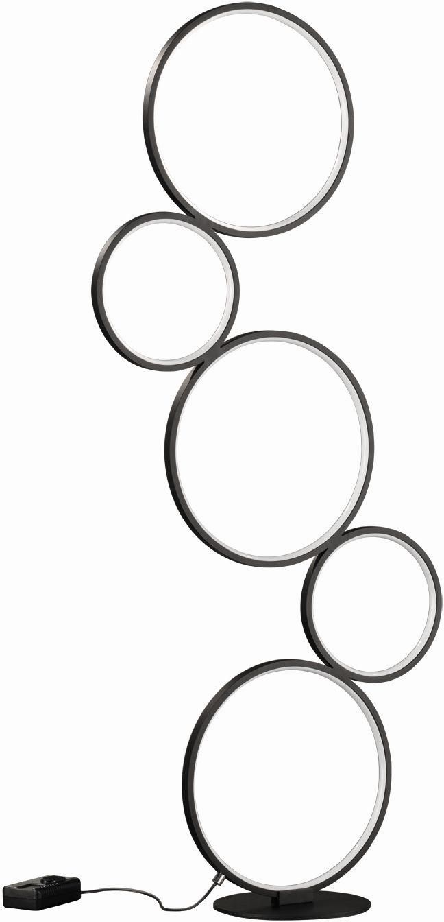 4017807423853 TRIO Rondo mat sort - Gulvlampe Lamper,Gulvlamper,Gulvlamper 78100000070 Rondo mat sort