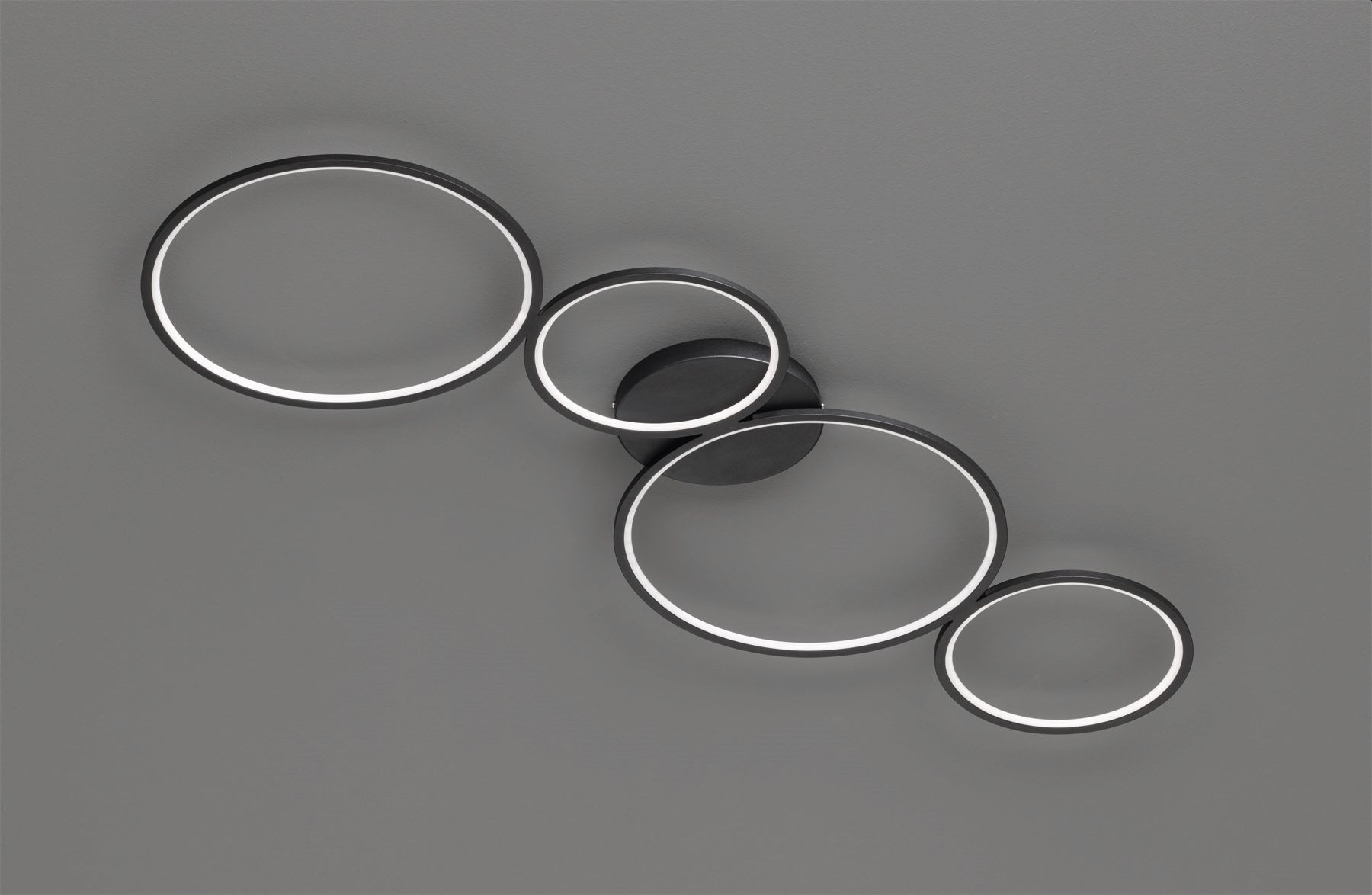 4017807424287 TRIO Rondo mat sort - Loftslampe Lamper,Loftslamper,Loftslamper 78100000090 Rondo mat sort