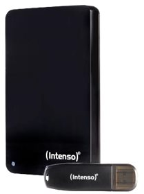 4034303027026 Intenso 2,5'' Portable 1 TB HDD 3.0 + USB 32GB black Computer & IT,Tilbehør computer & IT,Ekstern harddisk 20500227288 6023680