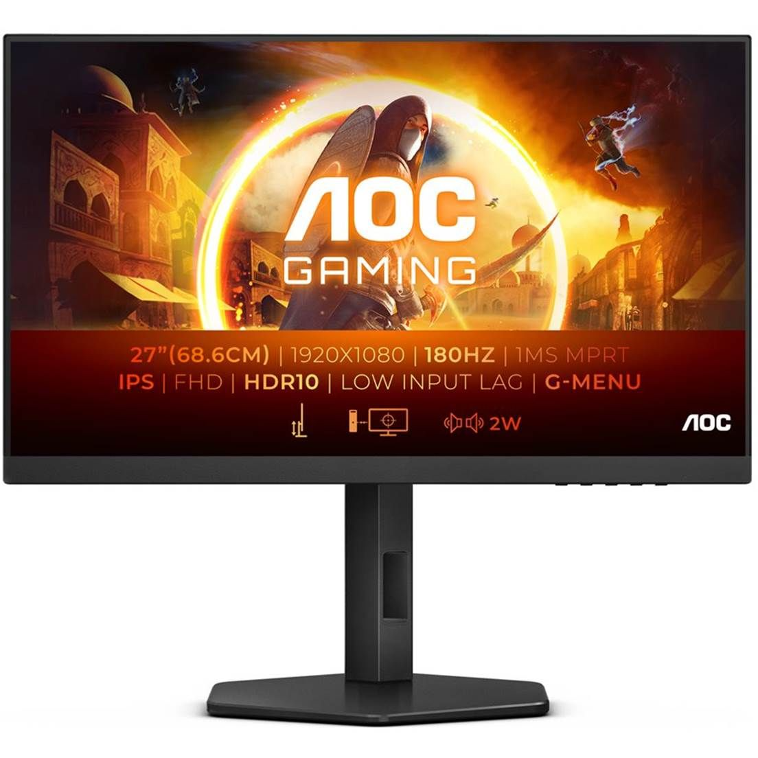4038986181396 AOC 27'' FHD IPS, 180Hz, 27G4X - Gaming skærm Computer & IT,Gaming,Gaming skærme 2190011859 27G4X