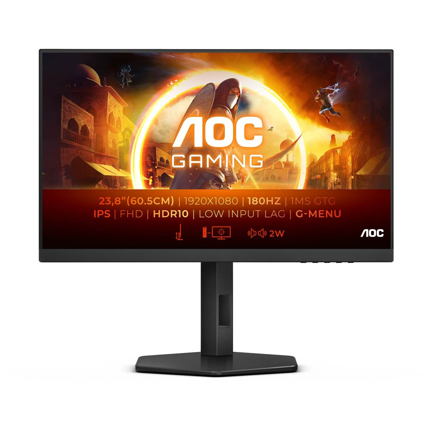 4038986181402 AOC 24'' FHD IPS, 180Hz, 24G4X - Gaming skærm Computer & IT,Gaming,Gaming skærme 2190011858 24G4X