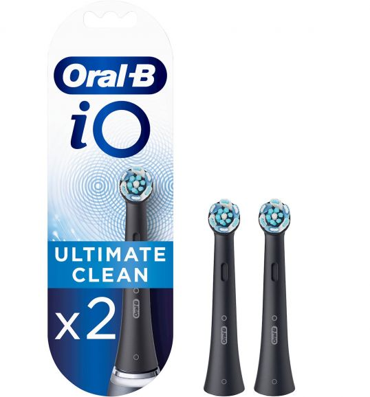 4210201301837 Oral-B IO Ultimate Clean Sort 2 stk - Tandbørstehoveder Personlig pleje,Tandpleje,Tilbehør til tandpleje 2100018370 IO Ultimate Clean Sort 2 stk