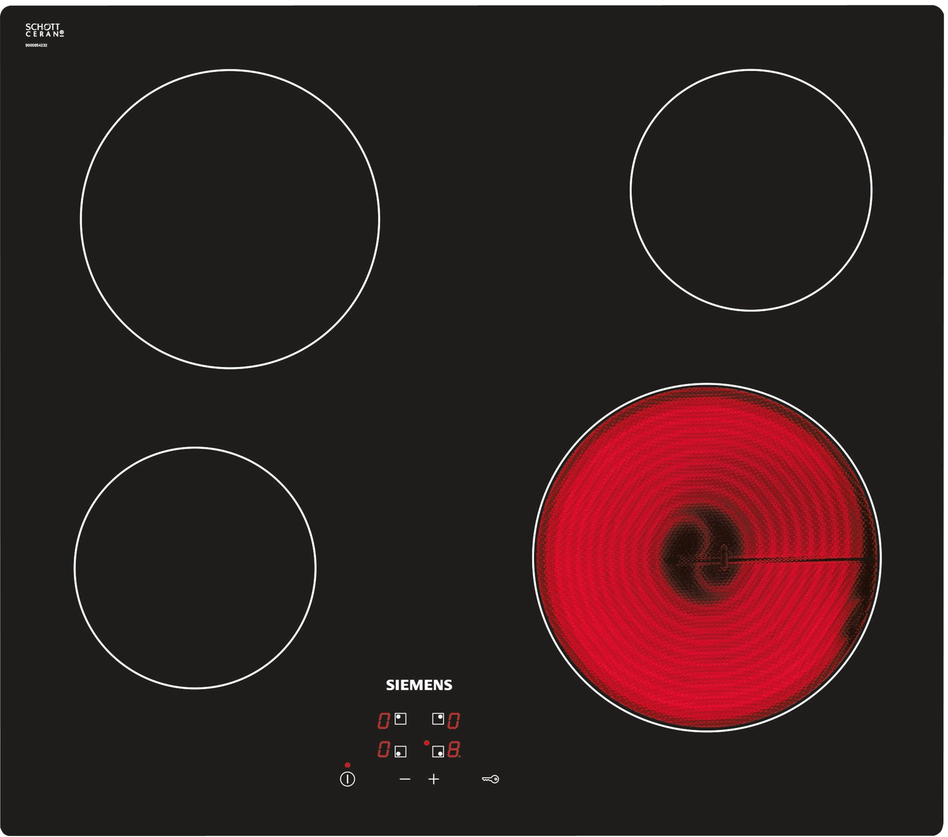 4242003640388 Siemens ET611HE17E - Glaskeramisk kogeplade Hvidevarer,Kogeplader,Glaskeramiske kogeplader 11400403880 ET611HE17E