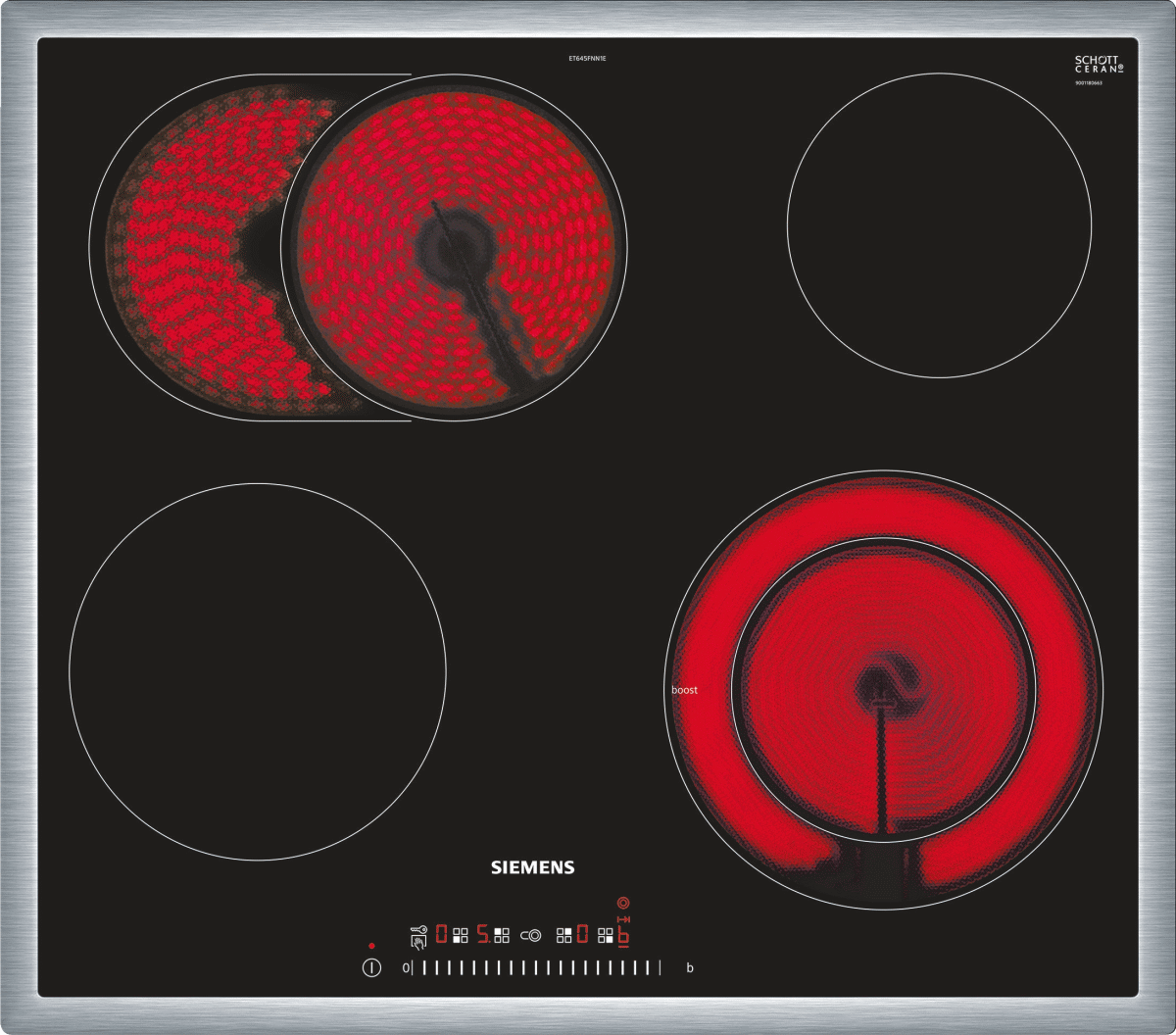 4242003766453 Siemens ET645FNN1E - Kogesektion Hvidevarer,Kogeplader,Glaskeramiske kogeplader 11400001740 ET645FNN1E