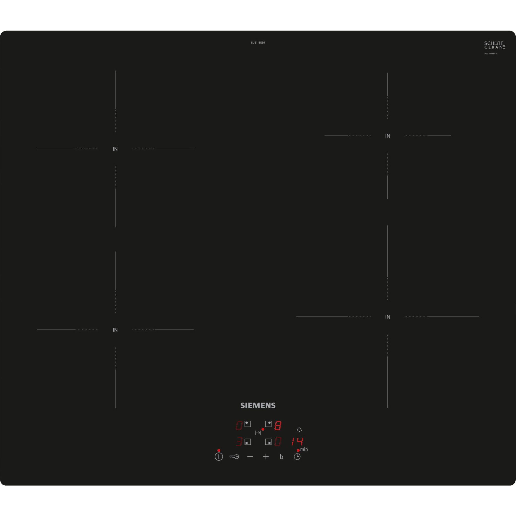 4242003934562 Siemens EU611BEB6E - Induktionskogeplade Hvidevarer,Kogeplader,Induktionskogeplader 11400009210 EU611BEB6E