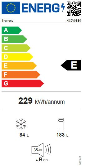 Siemens KI86V5SE0 - Integreret kølefryseskab