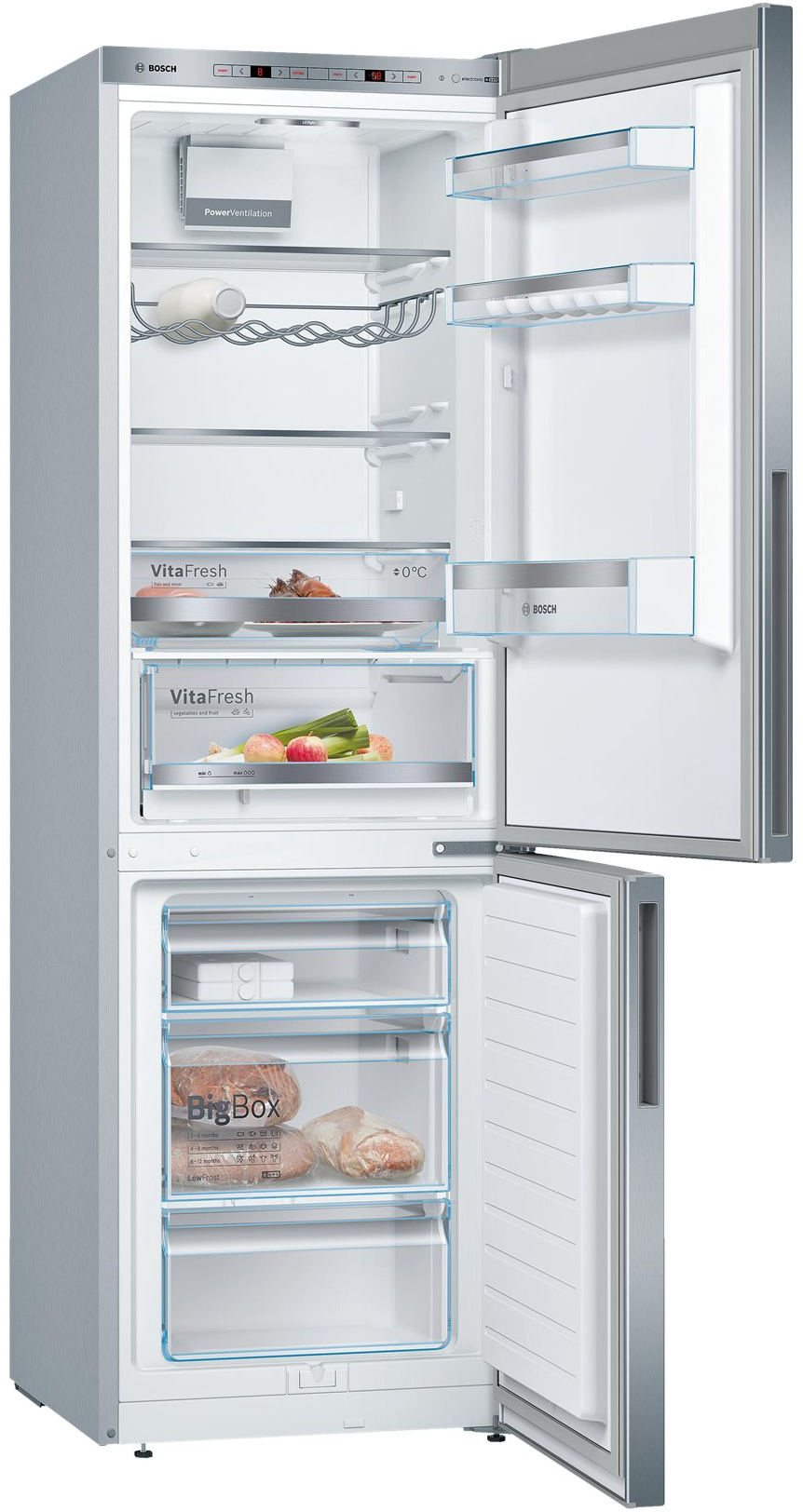 4242005196388 Bosch KGE36AICA - Fritstående kølefryseskab Hvidevarer,Kølefryseskabe,Fritstående kølefryseskabe 1400008560 KGE36AICA