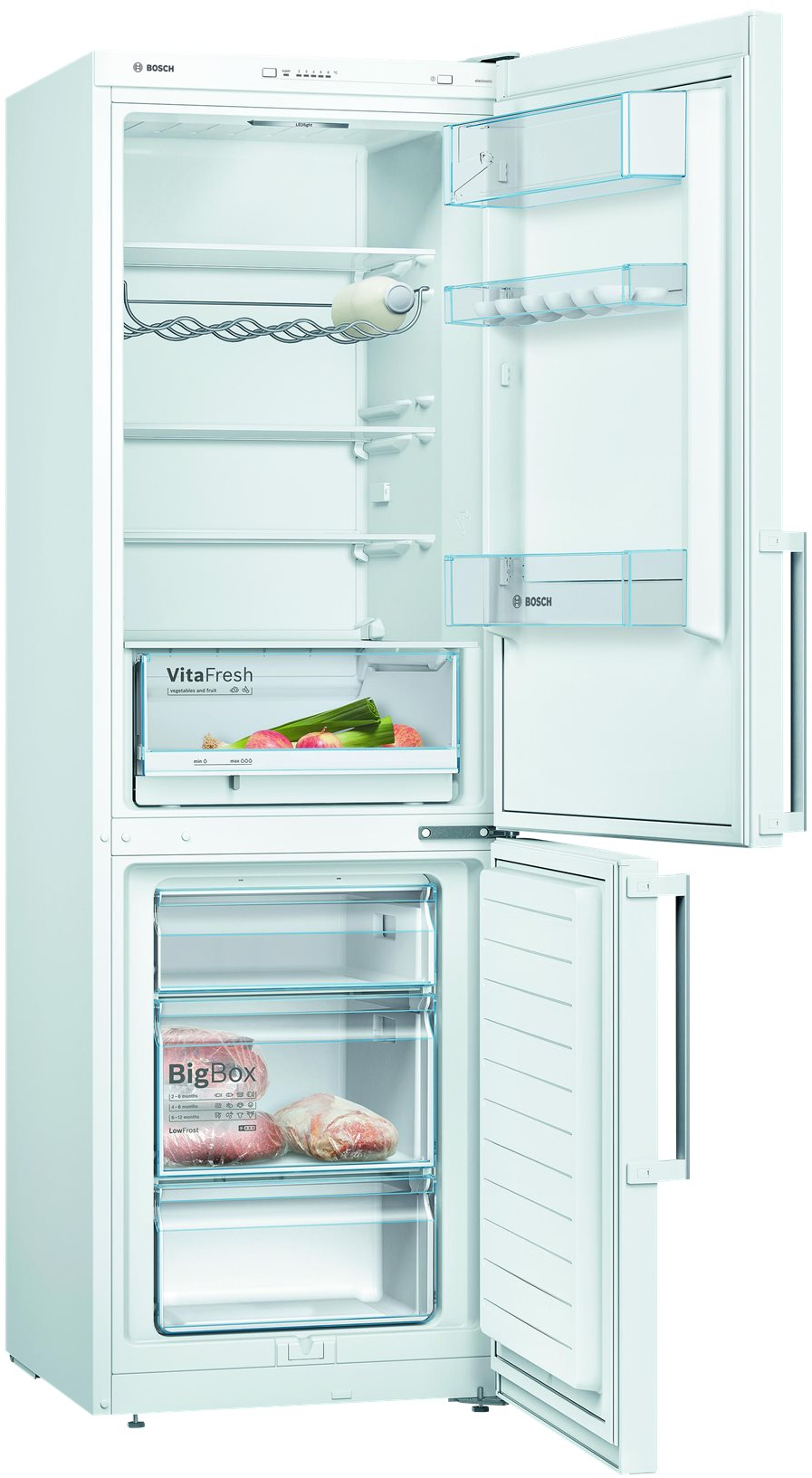 4242005197422 Bosch KGV366WEP - Fritstående kølefryseskab Hvidevarer,Kølefryseskabe,Fritstående kølefryseskabe 1400009250 KGV366WEP