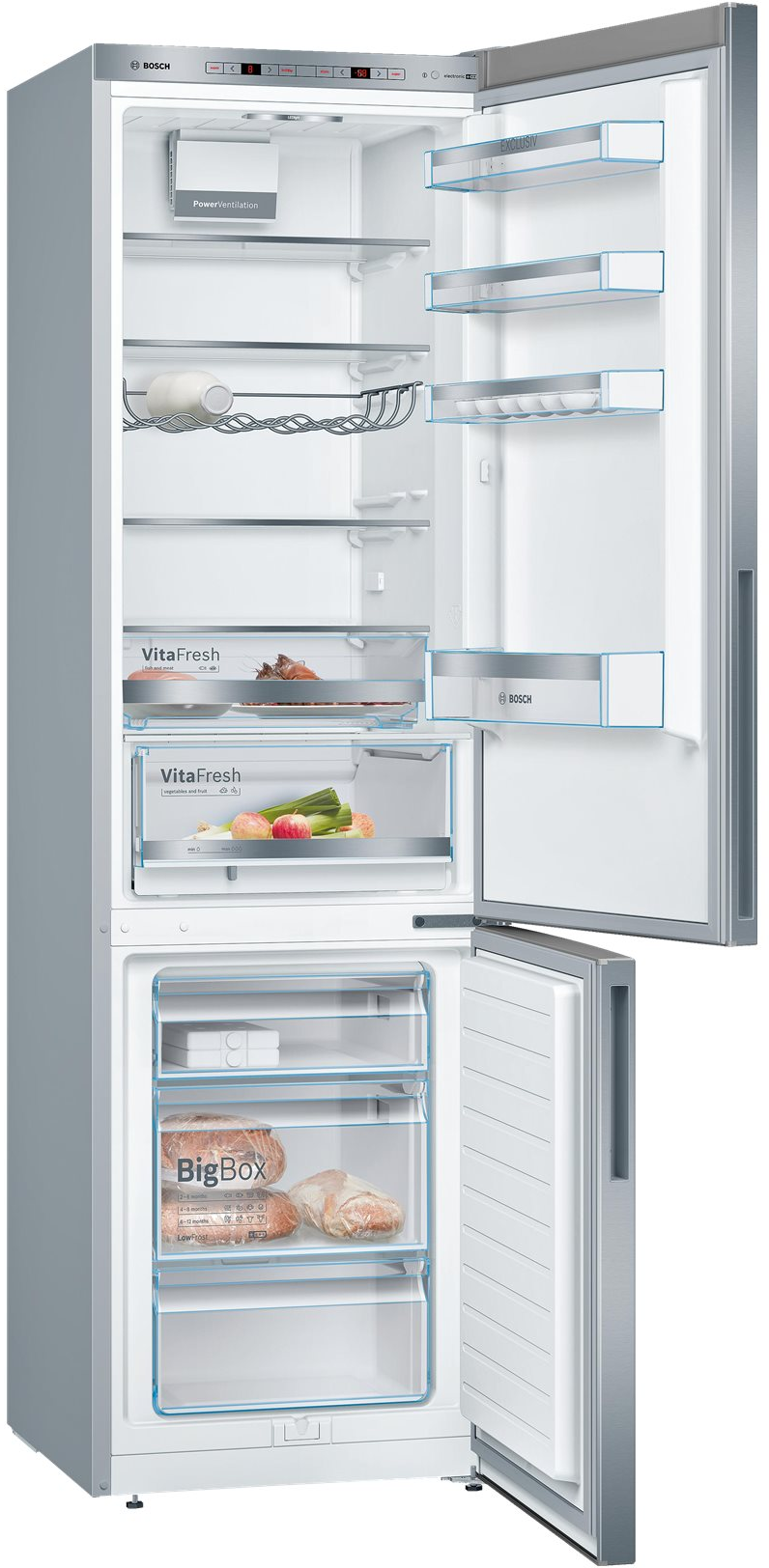 4242005207121 Bosch KGE39AICA - Fritstående kølefryseskab Hvidevarer,Kølefryseskabe,Fritstående kølefryseskabe 1400008570 KGE39AICA