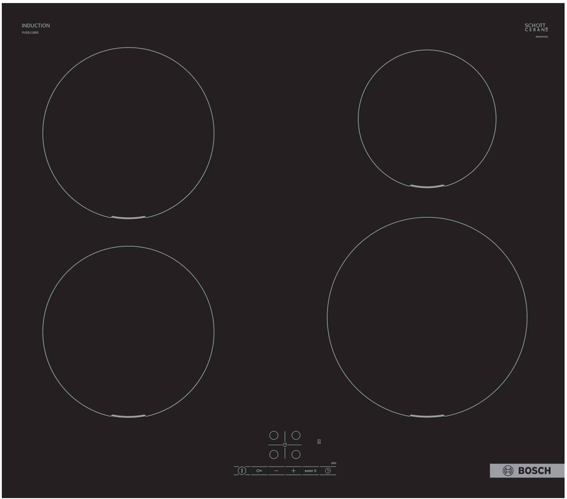 4242005285082 Bosch PUE611BB5E - Induktionskogeplade Hvidevarer,Kogeplader,Induktionskogeplader 1400011680 PUE611BB5E