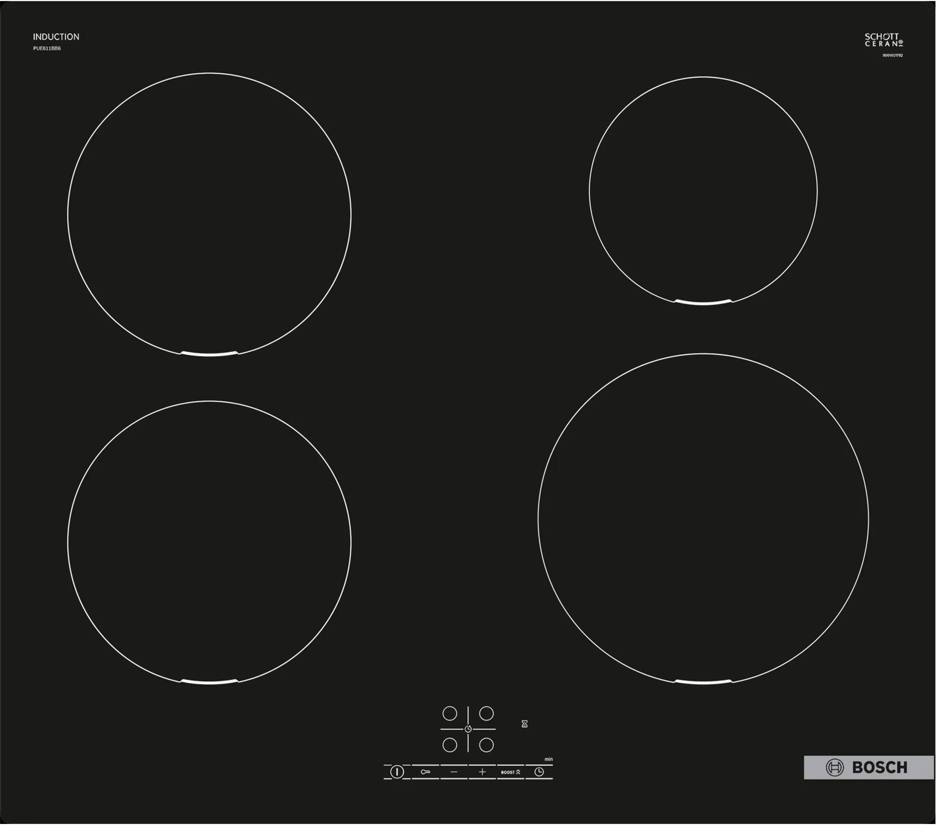 4242005289752 Bosch PUE611BB6E - Induktionskogeplade Hvidevarer,Kogeplader,Induktionskogeplader 1400011690 PUE611BB6E