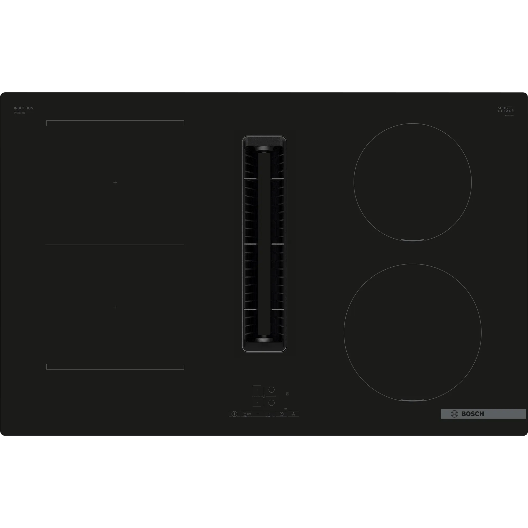 Bosch PVS811B16E - Induktionskogeplade med indbygget emhætte