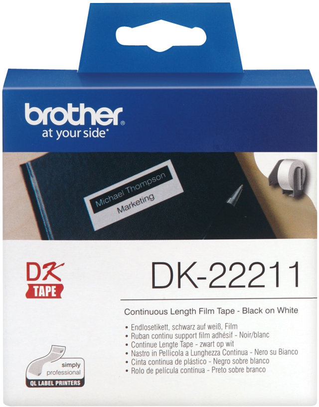 4977766628204 Brother DK-22211 Etiketter   (2,9 cm x 15,2 m) - Etiketter Computer & IT,Printere & Scannere,Printerpapir 14600005550 0