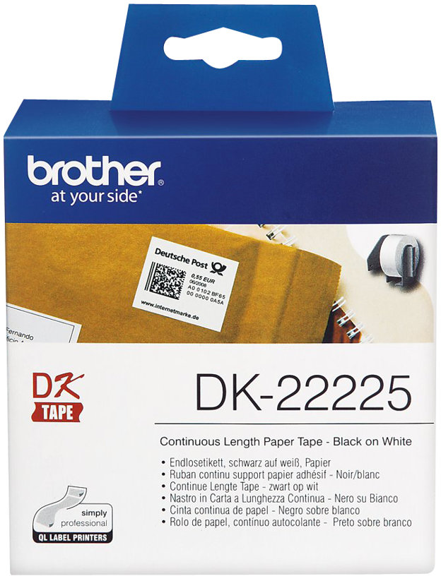 4977766667548 Brother DK-22225 Fortløbende mærkater   (3,8 cm x 30,5 m) 1r Computer & IT,Printere & Scannere,Printerpapir 14600005570 0