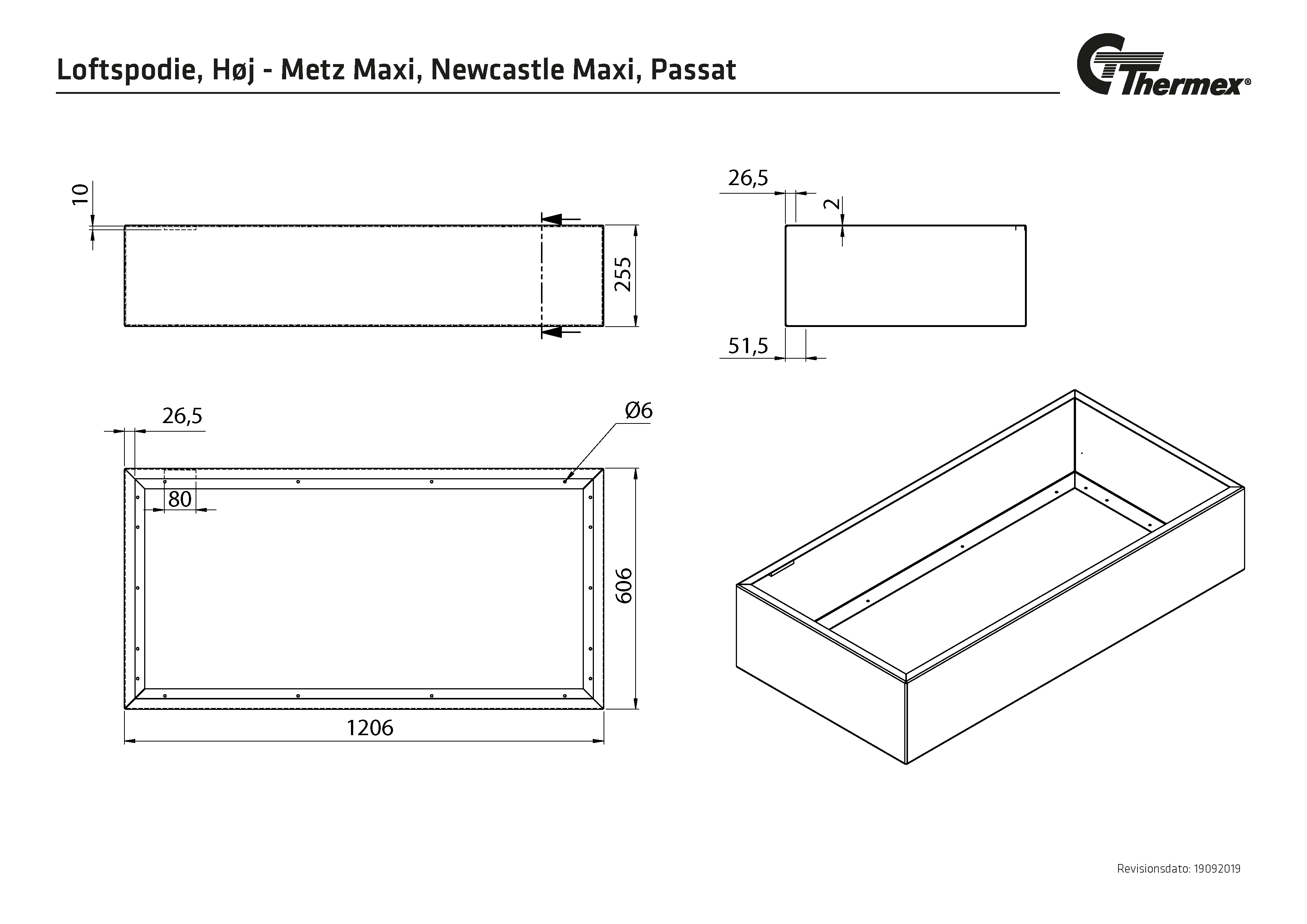 Thermex 500.00.3040.0 Loftspodie