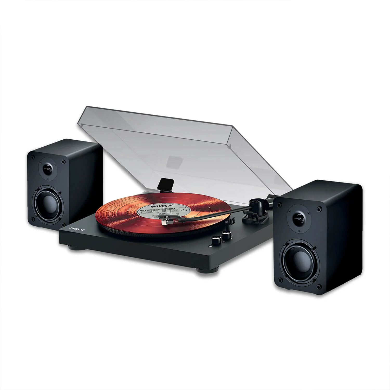 5060666504880 MIXX MAS-05-BK-488 pladespiller system 5 inkl. højttalere, s TV & HIFI,HIFI,Pladespillere 15000003880 MAS-05-BK-488