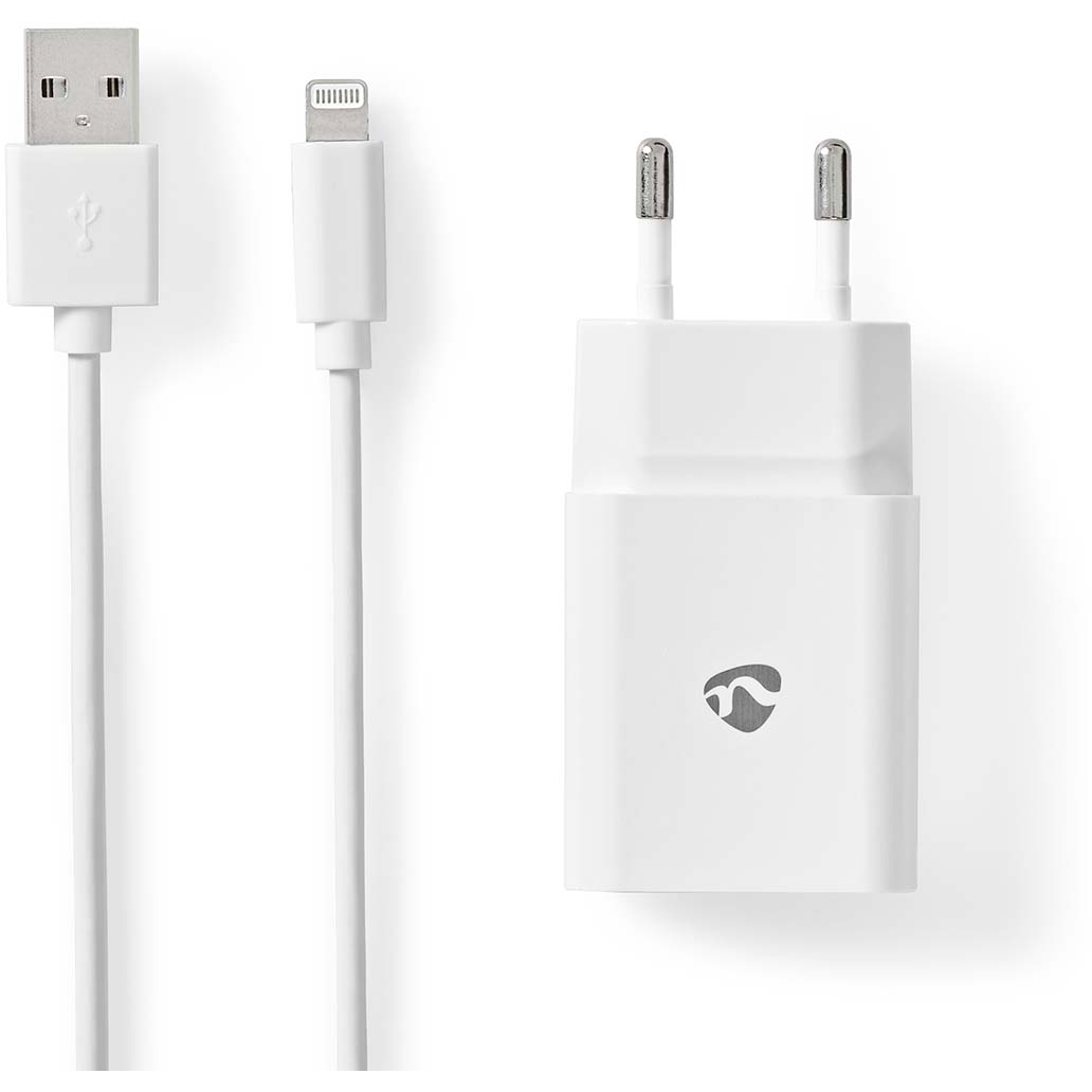 5412810330027 Nedis Vægoplader Telefon & GPS,Tilbehør mobiltelefoner,Tilbehør til iPhone 2190001491 WCHAL242AWT