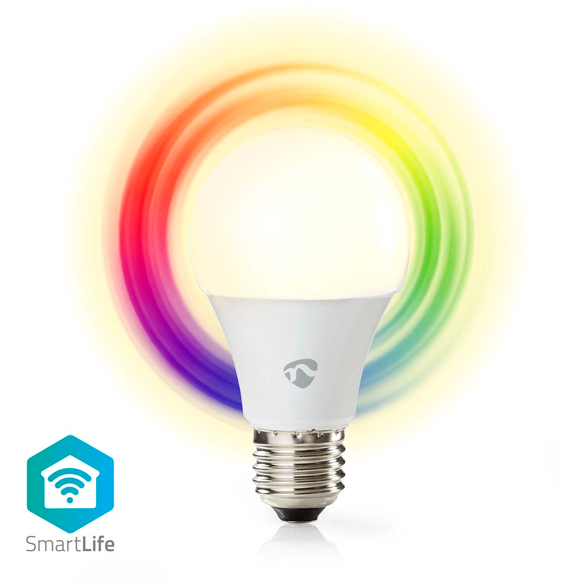 5412810335480 Nedis SmartLife WiFi E27 9W Fuld farve - Lyskilde Hus & Have,Smart Home,Smart belysning 2190002095 WIFILRC10E27