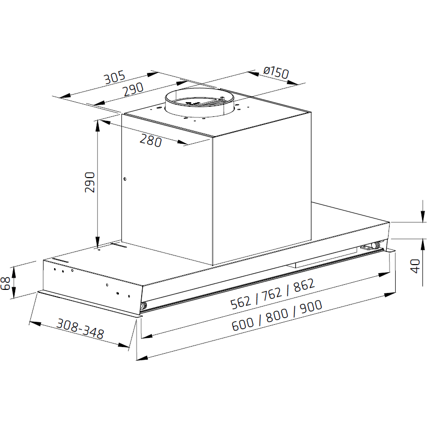 Thermex Integro 51 II Premium 513.21.2562.2 - Skabsintegrere