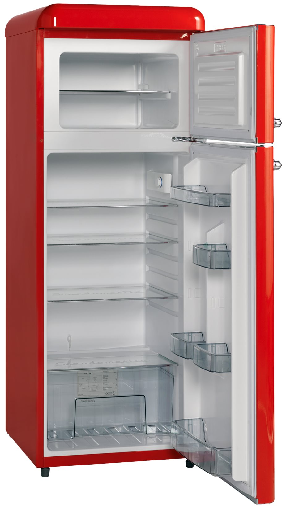 5704704013995 Scandomestic RKF 203 R - Fritstående køleskab med fryseboks Hvidevarer,Kølefryseskabe,Fritstående køleskabe med fryseboks 8300002470 RKF 203 R