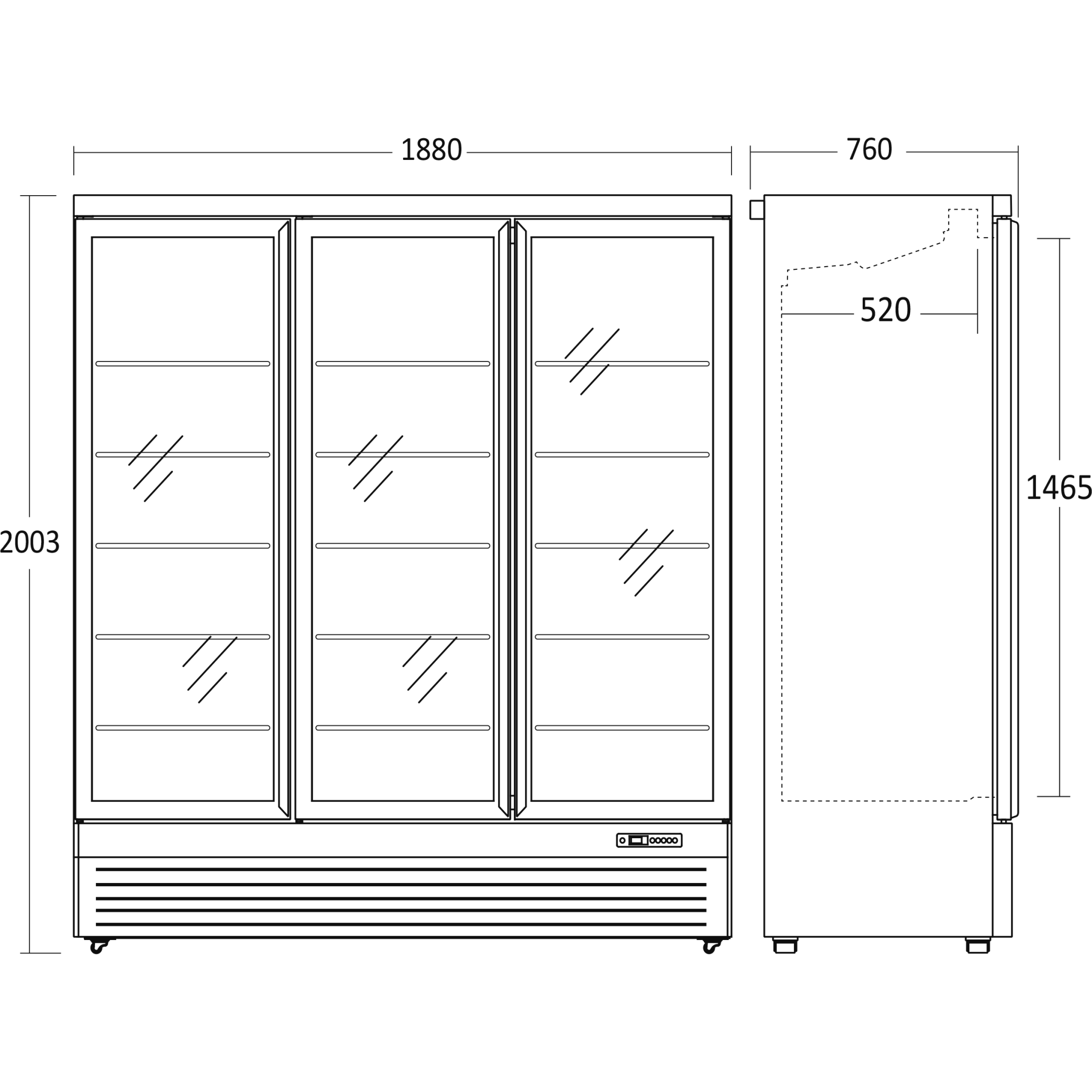 Scandomestic DF1563BD - Displayfryser