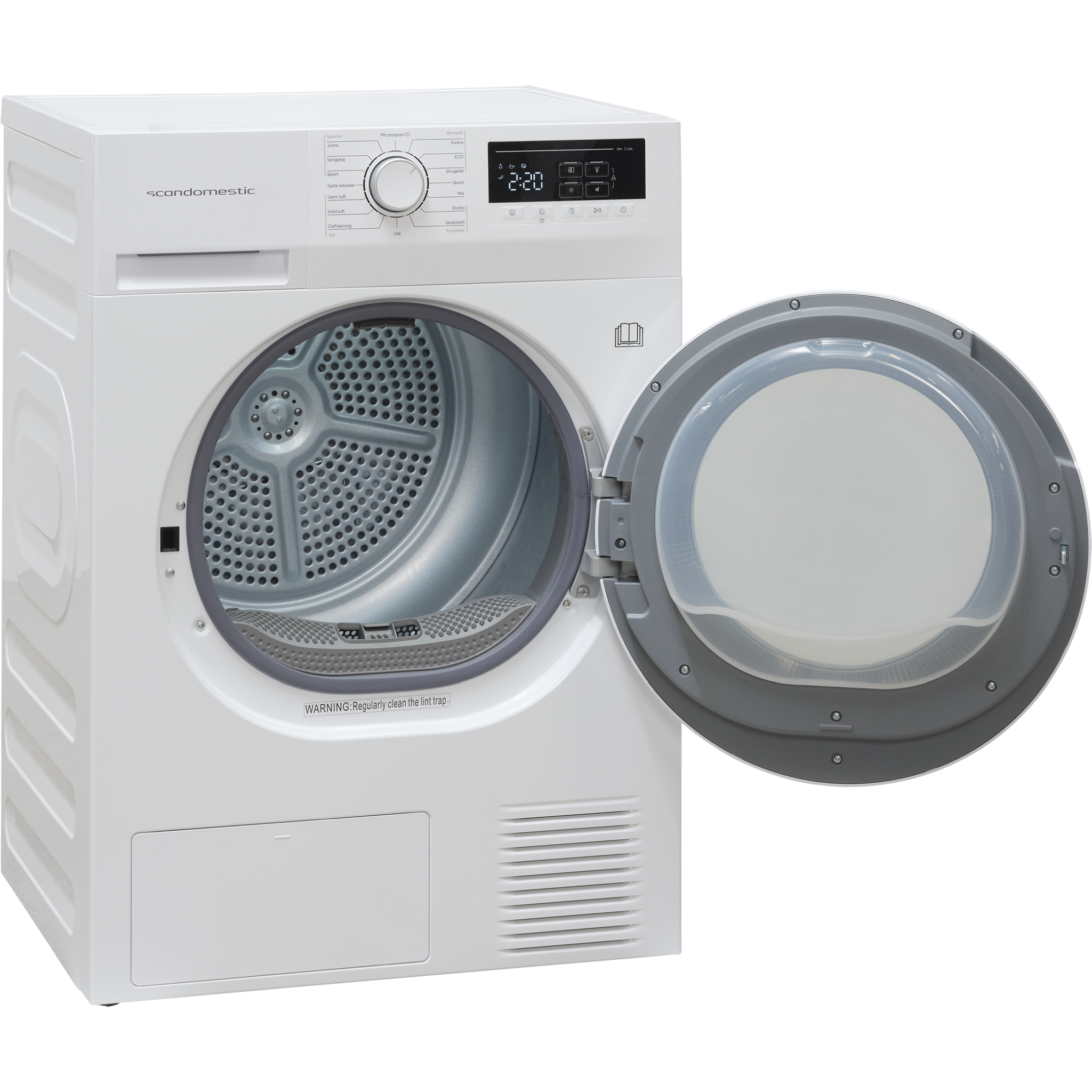 5704704021907 Scandomestic TDH28WE kondenstørretumbler m/varmepumpe Hvidevarer,Tørretumbler,Kondenstørretumblere 8300005550 TDH28WE