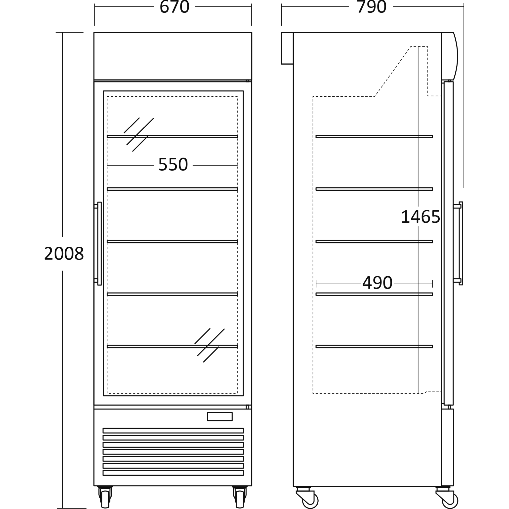 5704704023093 Scandomestic DF500BD displayfryser Hvidevarer,Industri,Fryseskabe/-bokse 8300006110 DF500BD