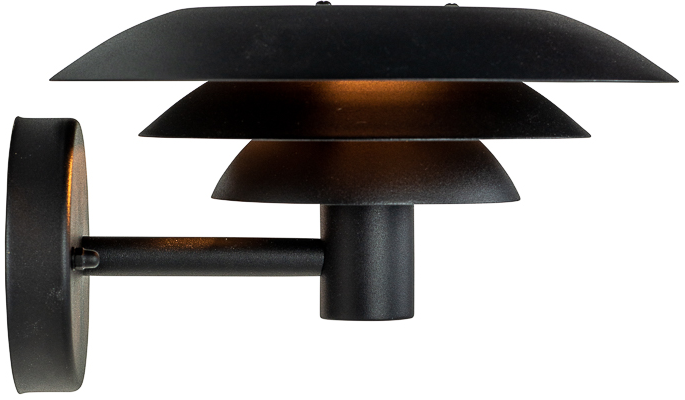 5704709010258 Dyberg Larsen DL25 matsort/stål 1025 - Udendørslampe Lamper,Udendørs- lamper,Udendørslamper 89200001640 DL25 matsort/stål 1025