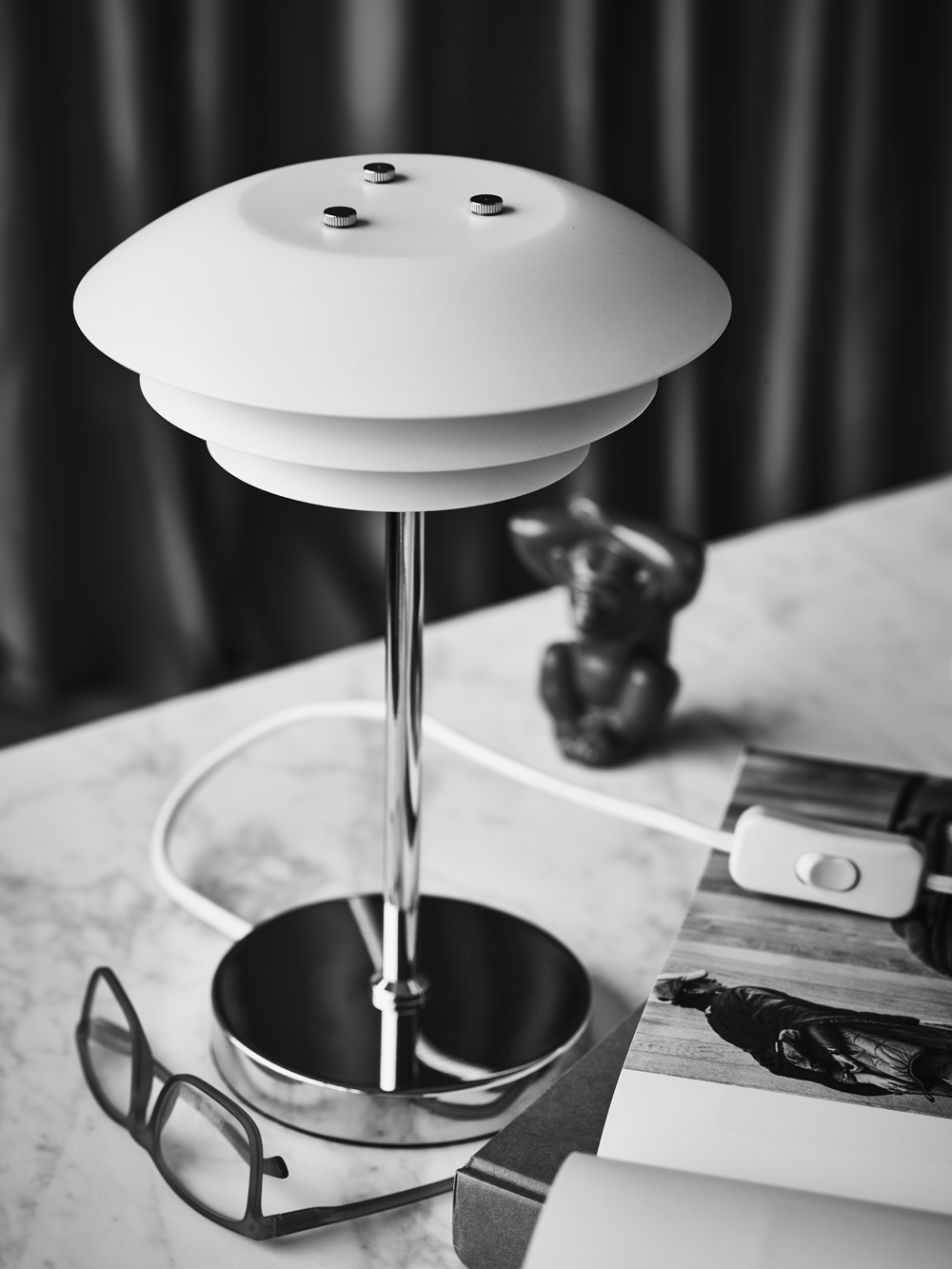 5704709080794 Dyberg Larsen DL20 mathvid/krom 8079 - Bordlampe Lamper,Bordlamper,Bordlamper 89200001990 DL20 mathvid/krom 8079