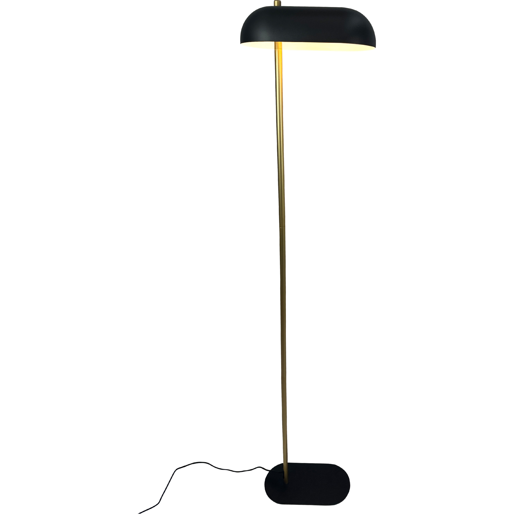 5704709091516 Dyberg Larsen Arch sort/messing gulvlampe Lamper,Gulvlamper,Gulvlamper 89200080480 Arch