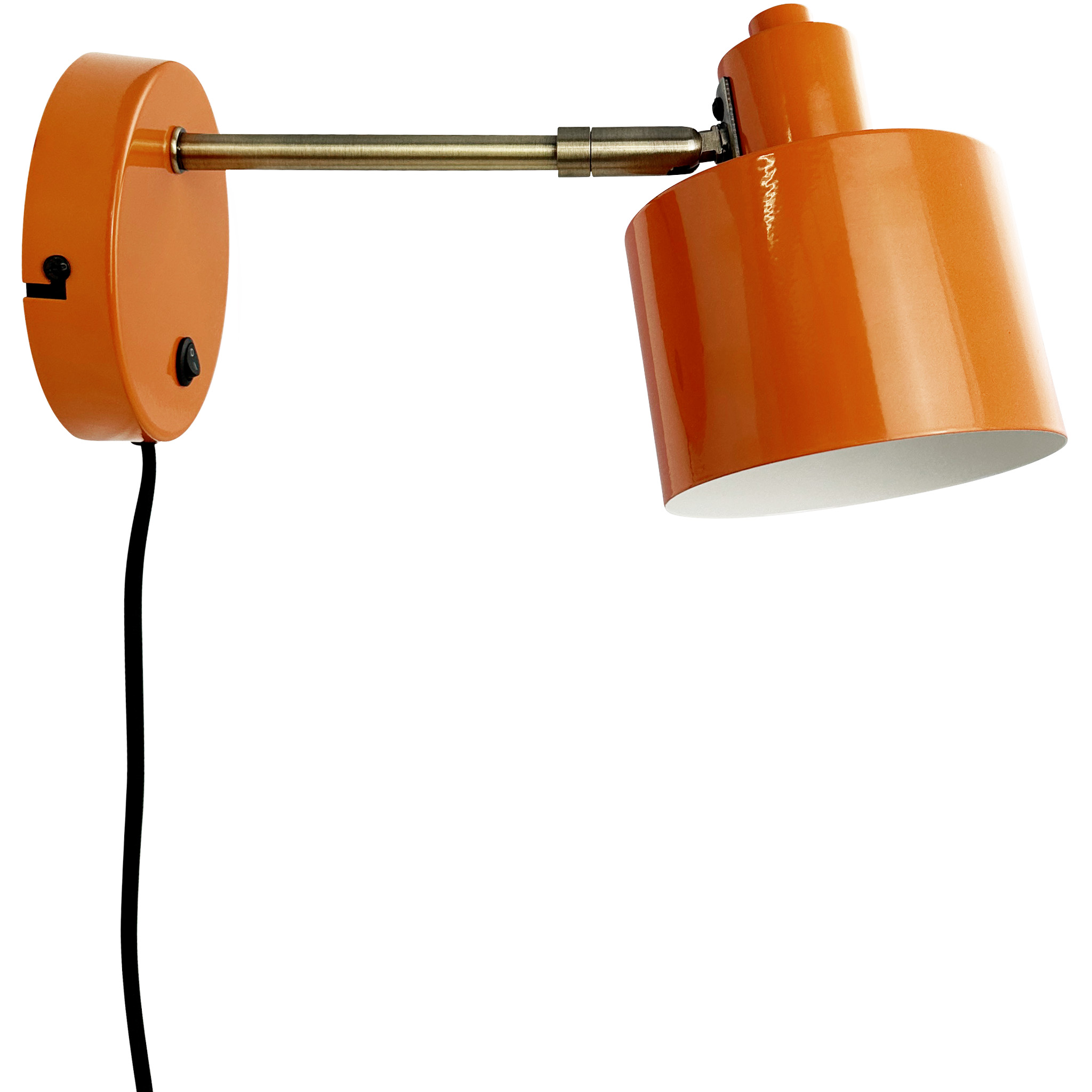 5704709091912 Dyberg Larsen Ocean orange/messing væglampe Lamper,Væglamper,Væglamper 89200008110 Ocean