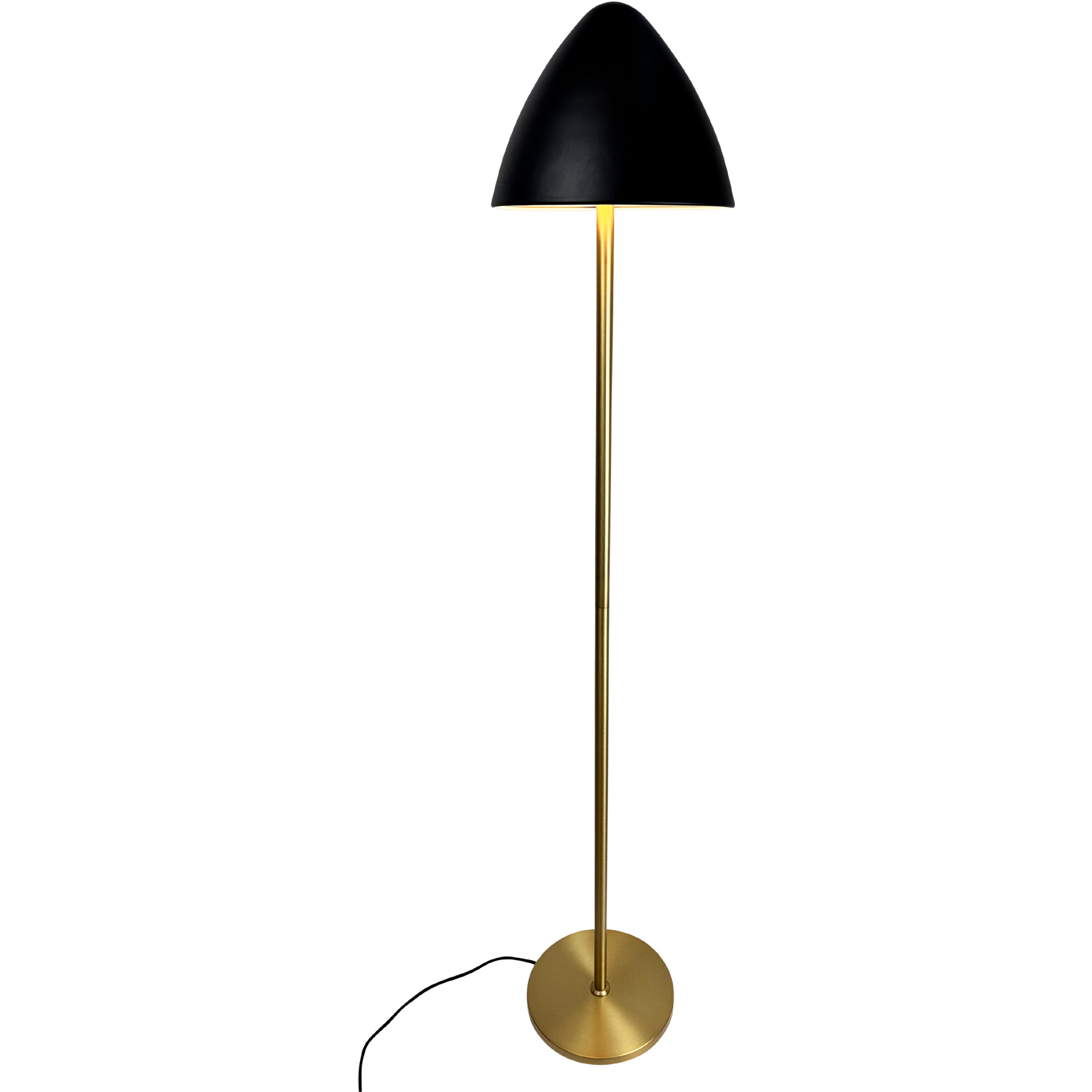 5704709093268 Dyberg Larsen OULU sort/messing 9326 - Gulvlampe Lamper,Gulvlamper,Gulvlamper 89200006010 9326