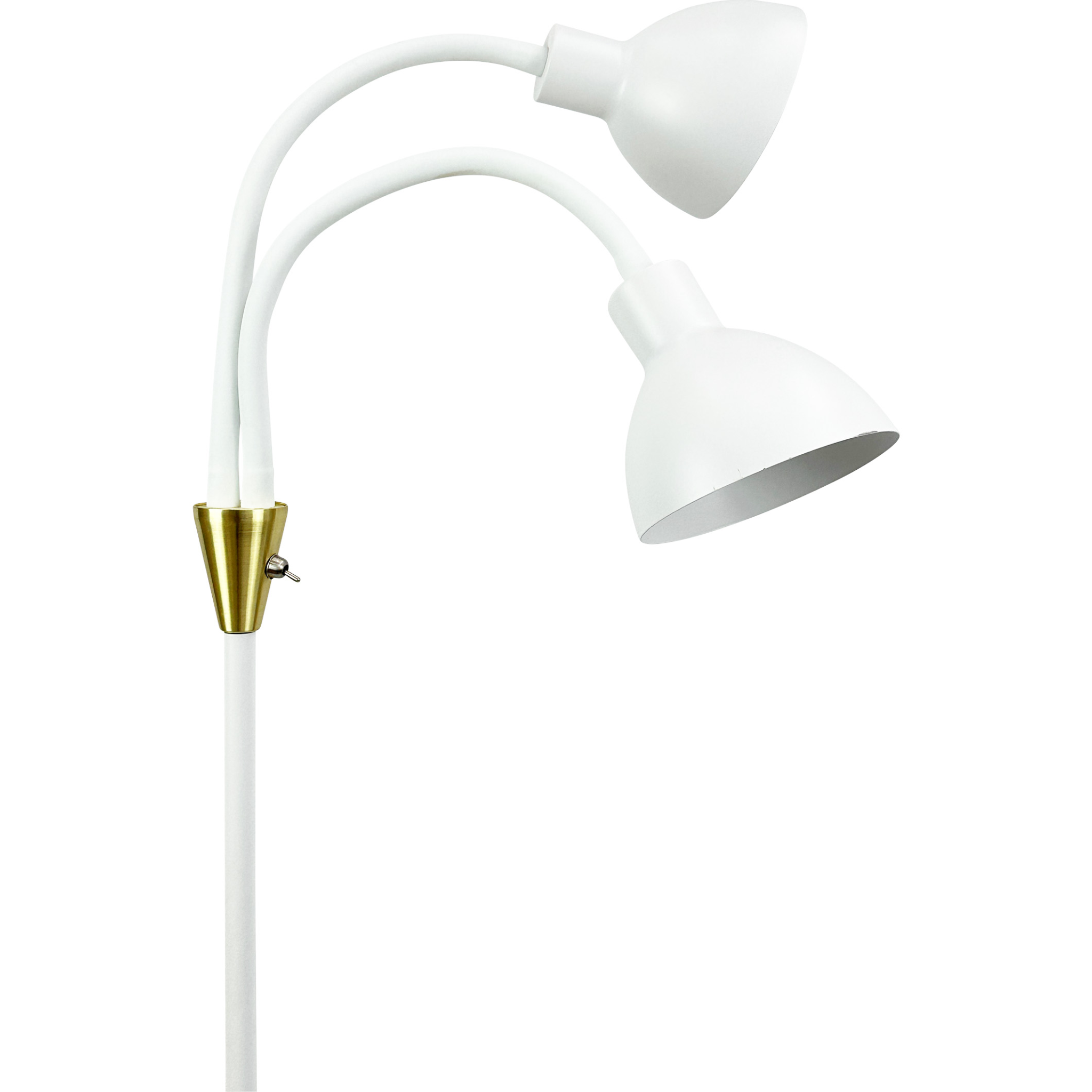 5704709094388 Dyberg Larsen Lilje hvid/messing gulvlampe Lamper,Gulvlamper,Gulvlamper 89200006980 9438