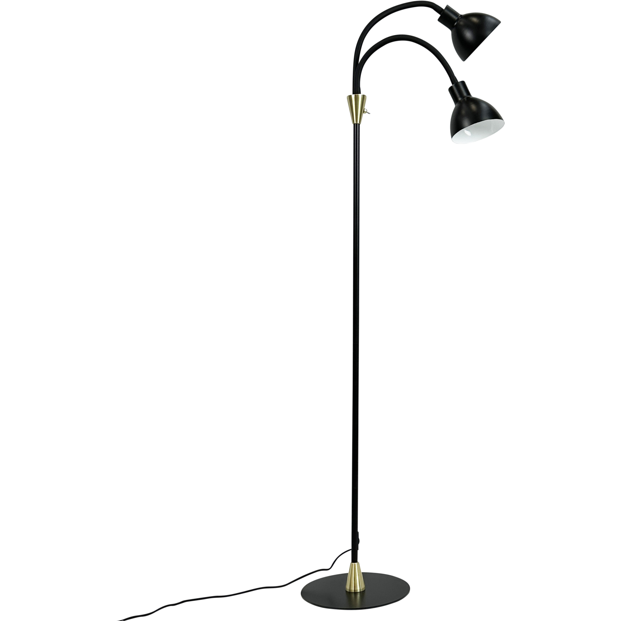 5704709094401 Dyberg Larsen Lilje sort/messing gulvlampe Lamper,Gulvlamper,Gulvlamper 89200006970 9440