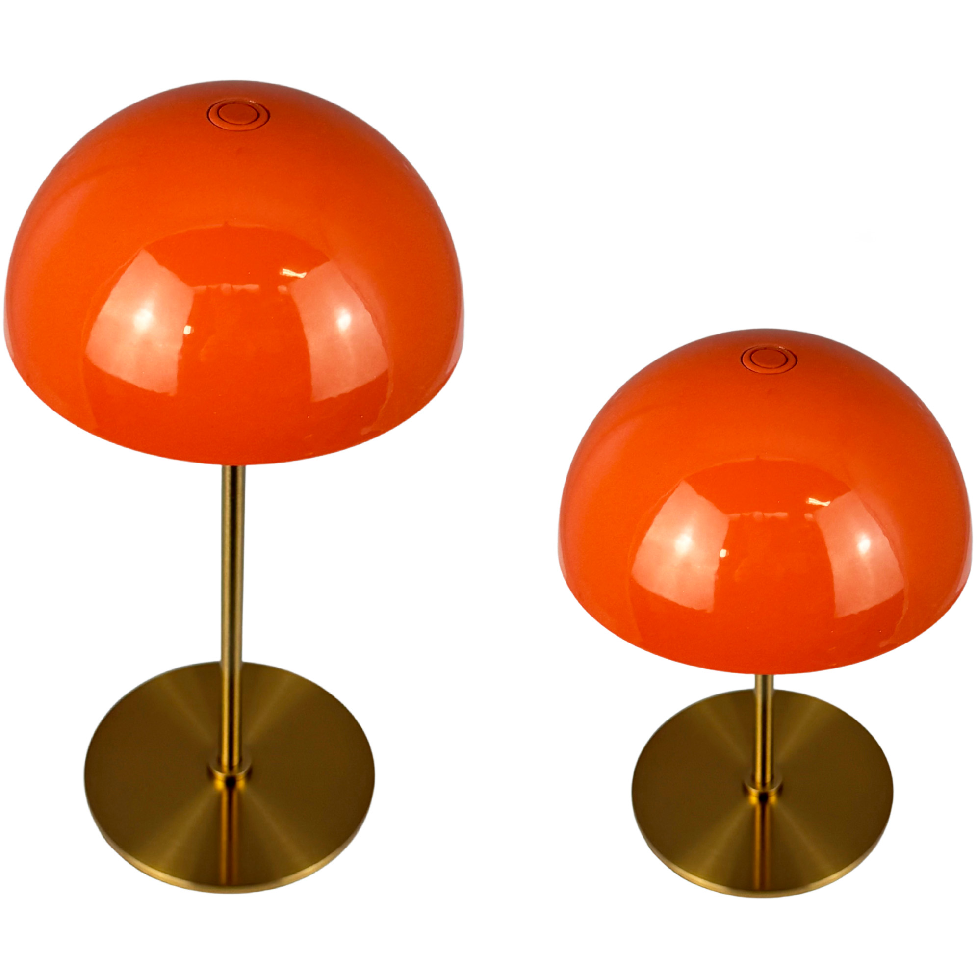 5704709095583 Dyberg Larsen Along LED orange/messing 2 stk. mini bordlampe Lamper,Bordlamper,Trådløse bordlamper 89200080630 Along