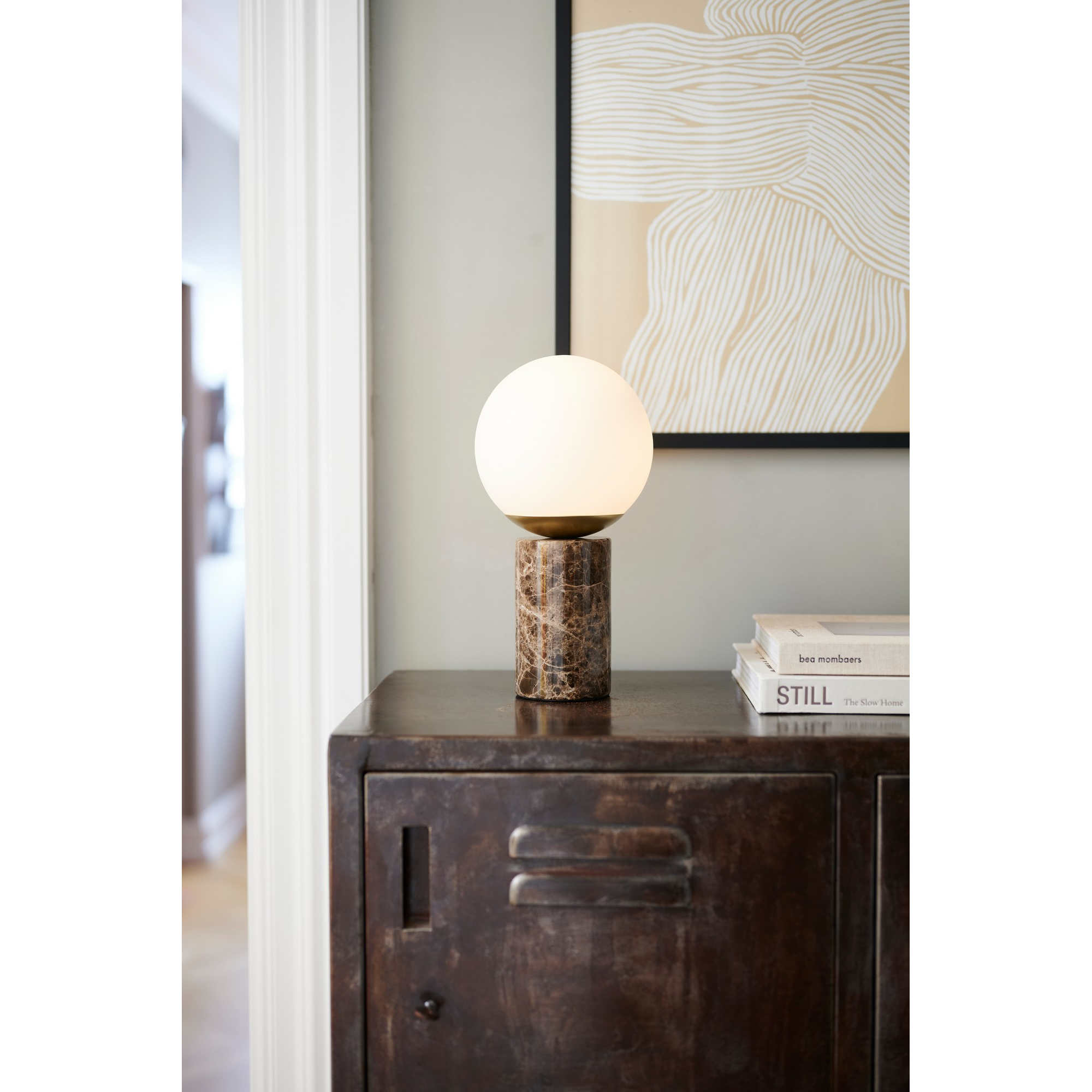 5704924012303 Nordlux Lilly brun marmor bordlampe Lamper,Bordlamper,Bordlamper 87109000446 Lilly