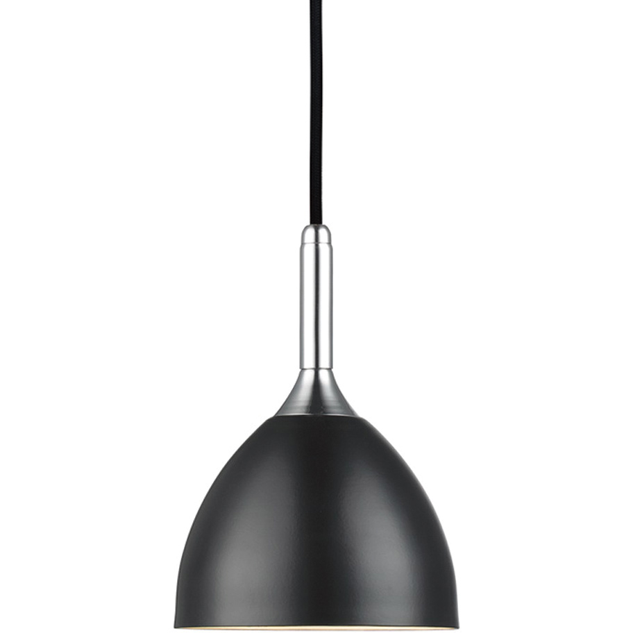 5705639741076 Halo Design Bellevue Ø14 sort/krom - Pendel Lamper,Pendler-/ Hængelamper,Pendler/Hængelamper 84500000220 Bellevue Ø14 sort/krom